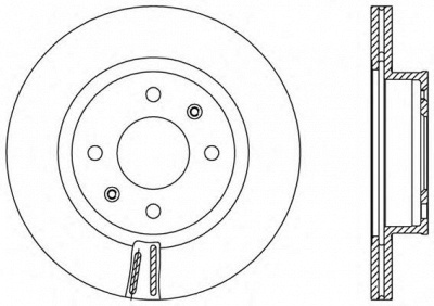 OPEN PARTS bda255820 -  Тормозной диск